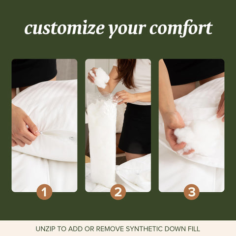 Beckham Hotel Collection cotton shell offers breathable luxury for restful nights.