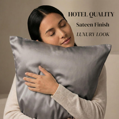 Beckham Hotel Collection pillowcases flatlay showing premium finish for hotel-like sleep.