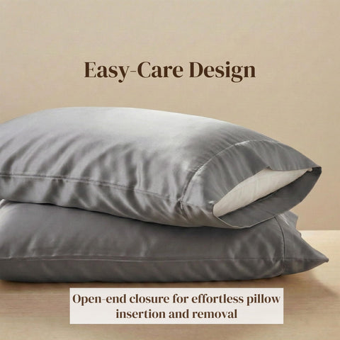 Beckham Hotel Collection pillowcases open-end closure facilitates easy pillow insertion.