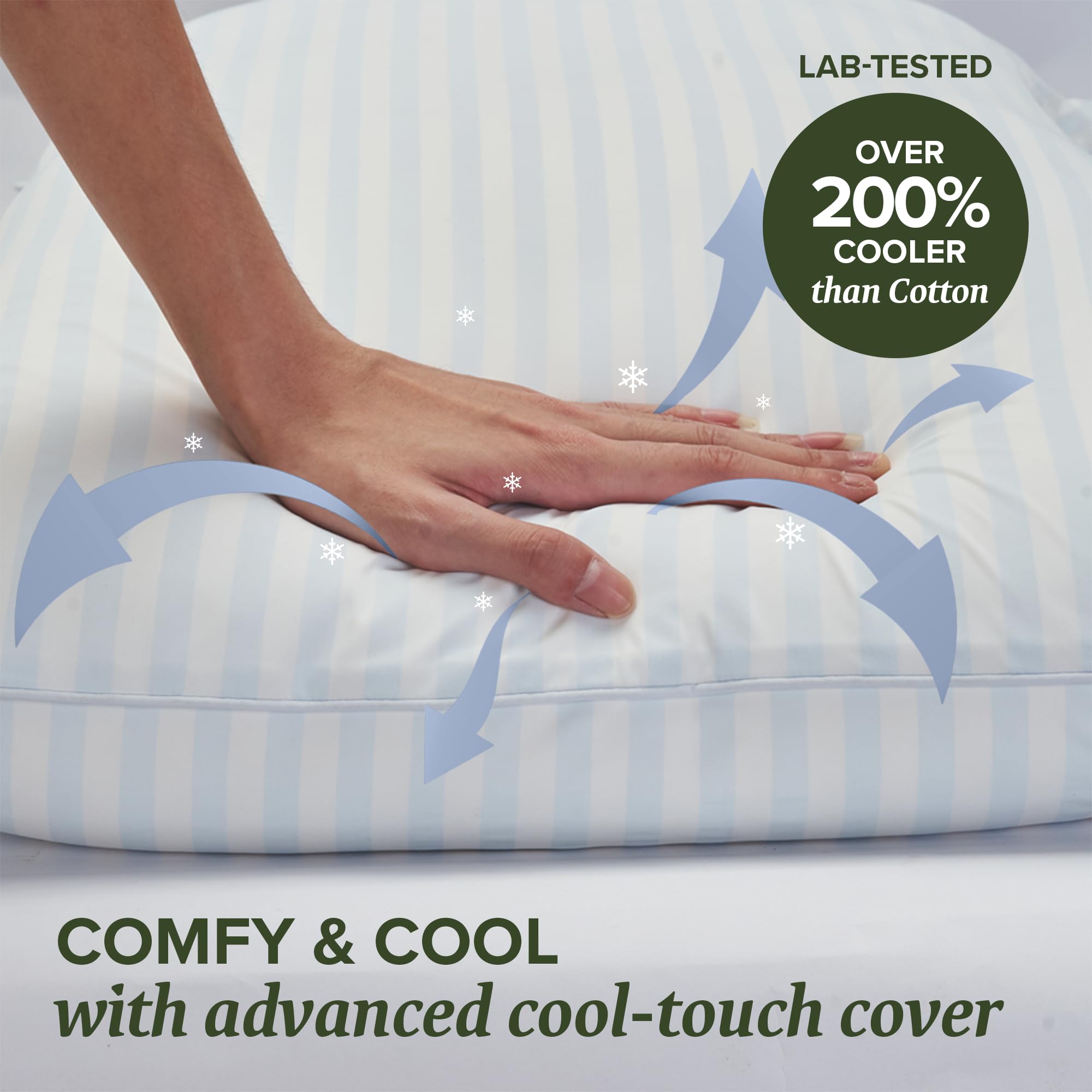 Beckham Hotel Collection queen pillow with extra fill bag for customizable loft