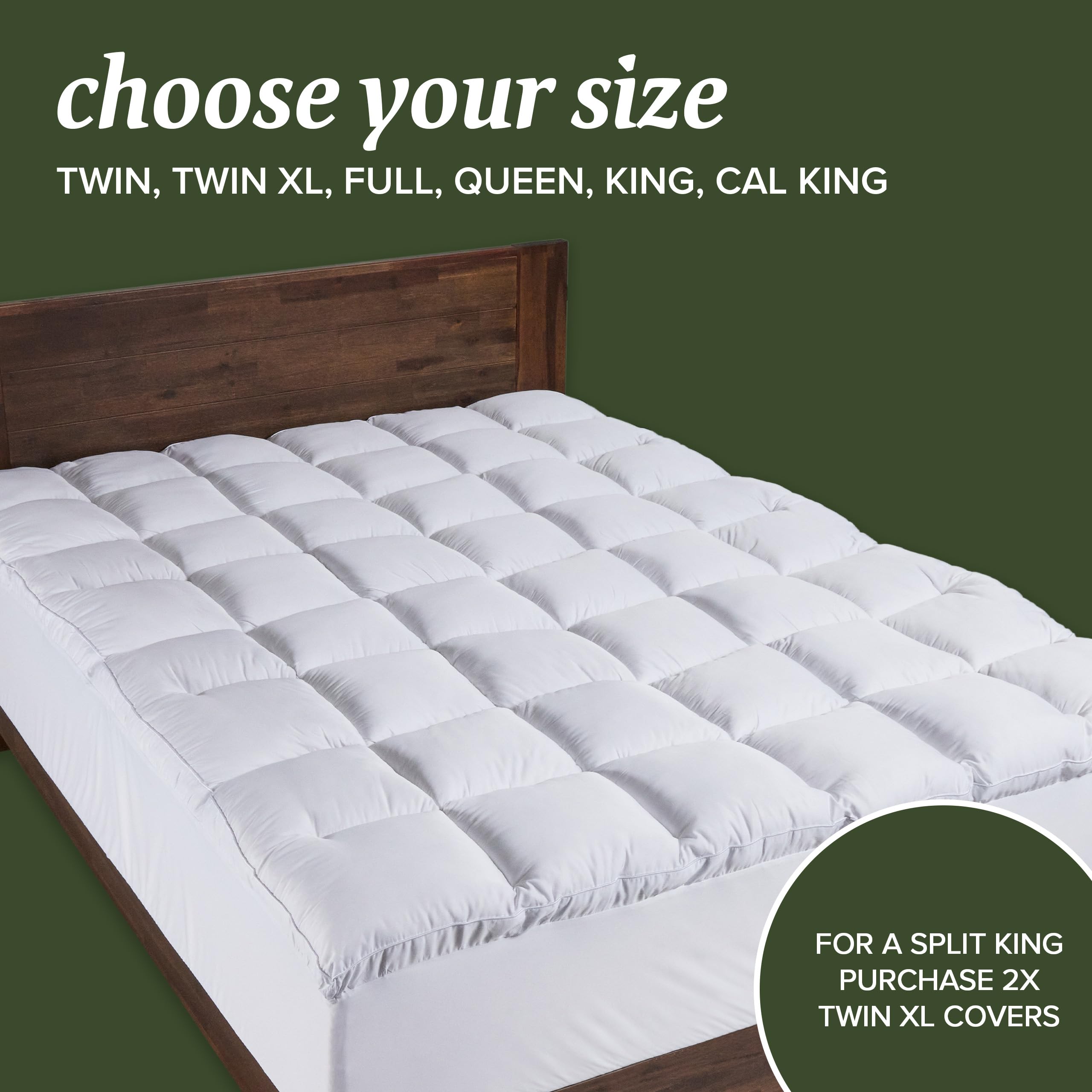 Beckham Hotel Collection spill-protection cover helps keep the mattress clean.