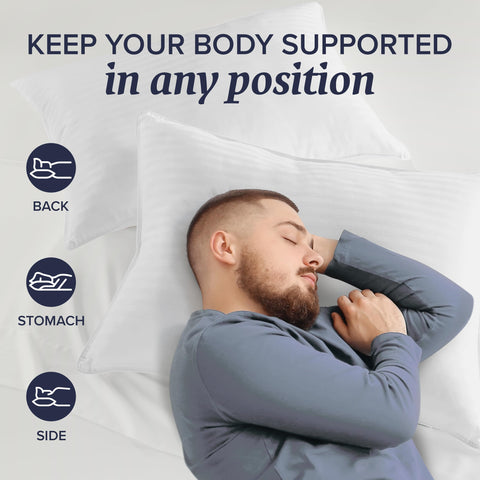 Beckham Hotel Collection versatile for back, side or stomach sleepers.