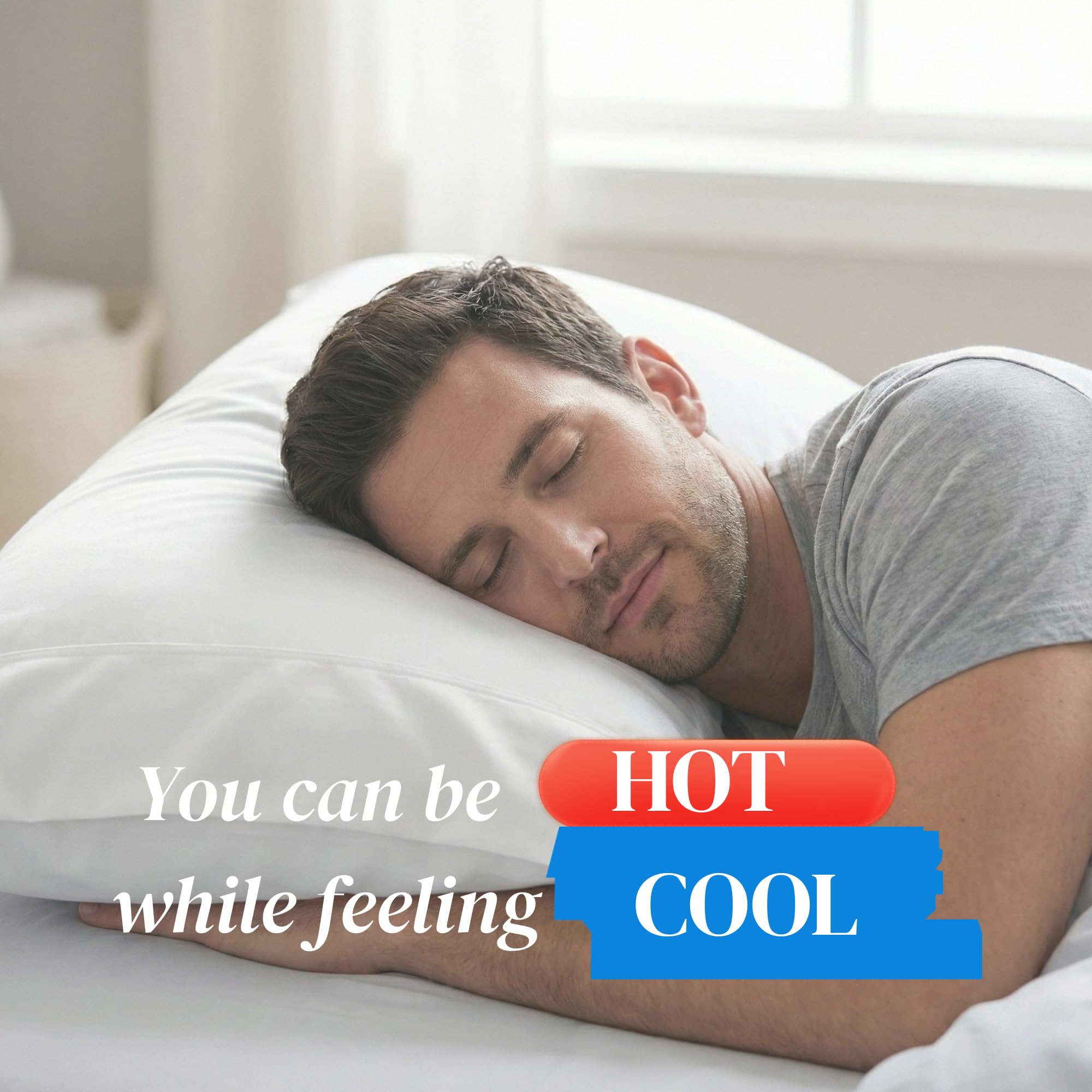 Beckham Hotel Collection hypoallergenic pillowcase for sensitive skin.