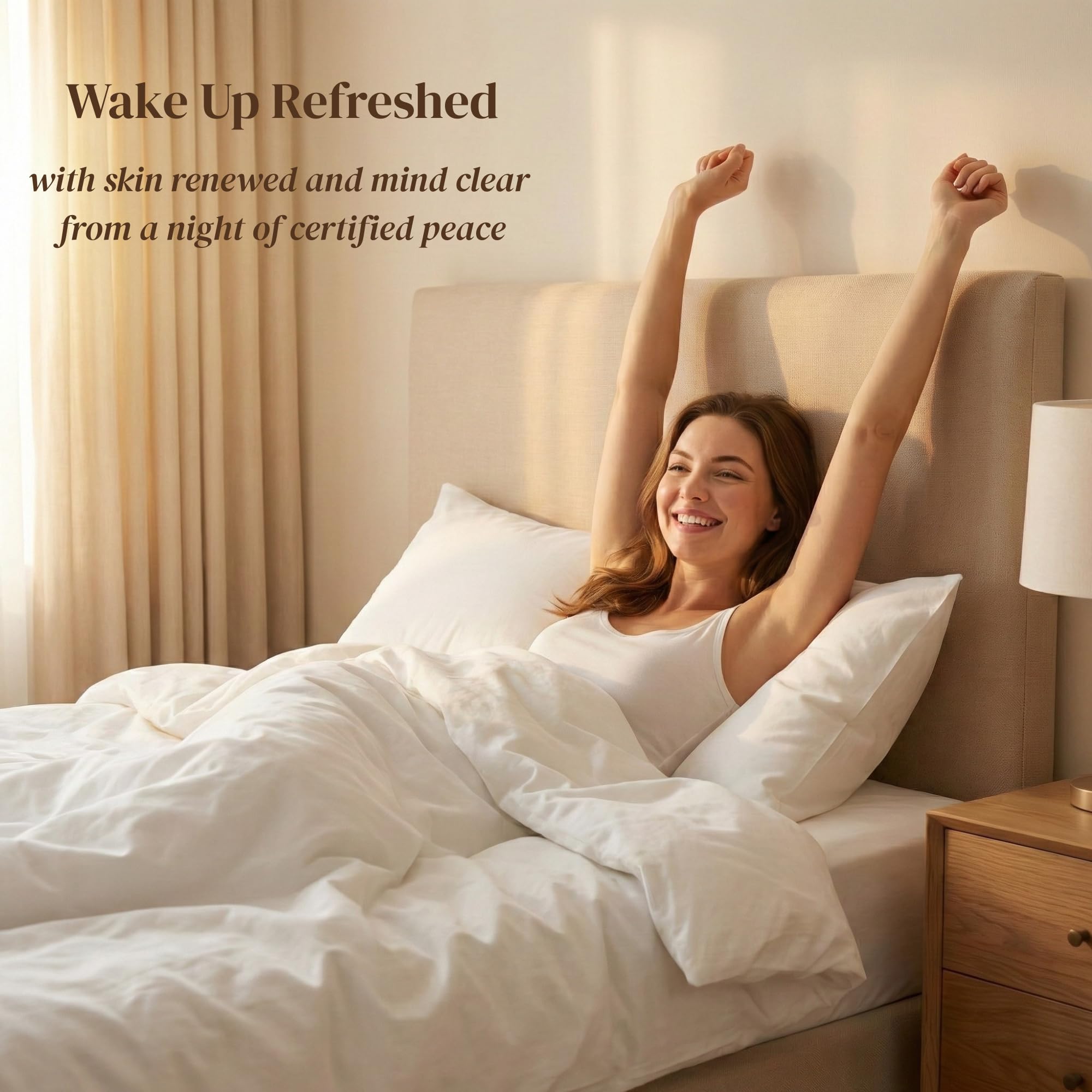 Beckham easy-care pillowcase resists fading, shrinking, and pilling over time.