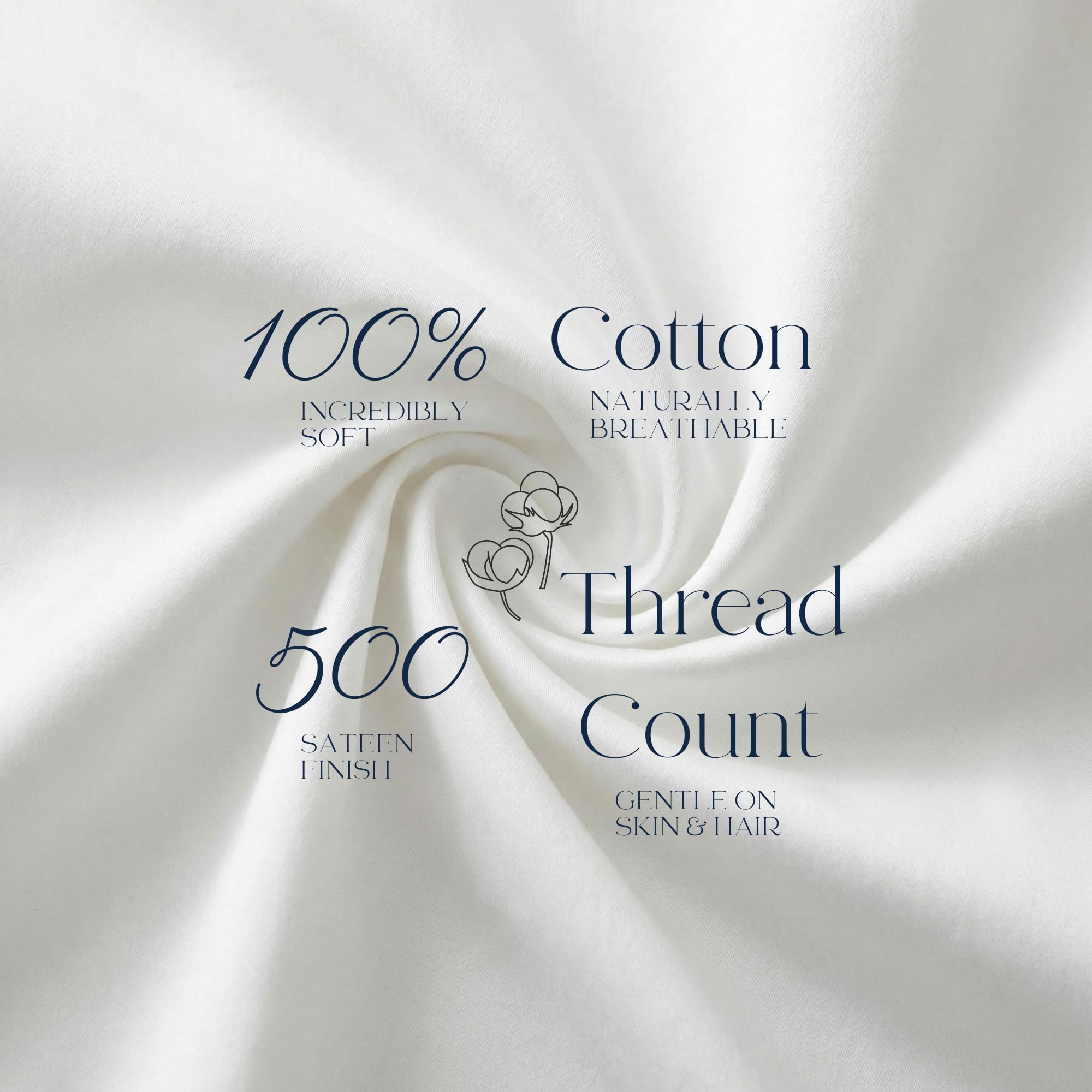 Beckham silk-smooth pillowcase finish reduces friction for a restful night.