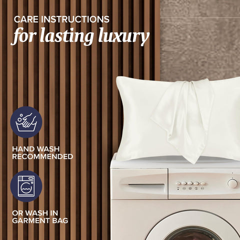 Beckham silk care: gentle wash recommended to preserve luxury feel