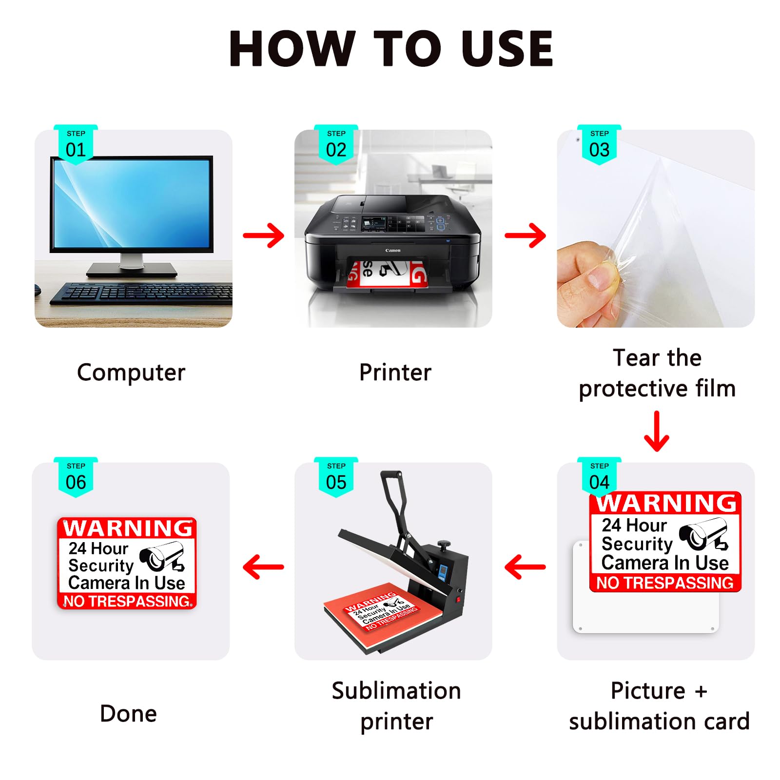 Beclumas sublimation blank designed for heat printing at 360°F.