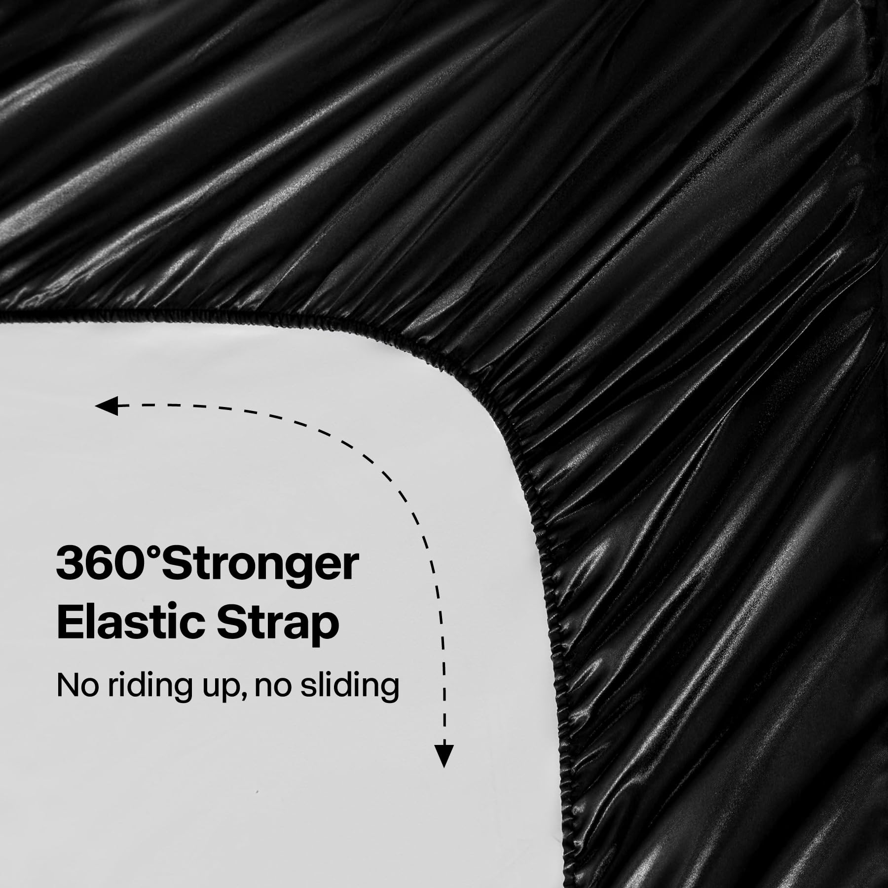 BEDELITE satin sheets gentle touch supports hair and skin comfort.