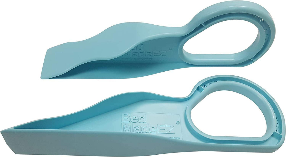 Bed MadeEZ mattress lifter shows angled view for easy bed making