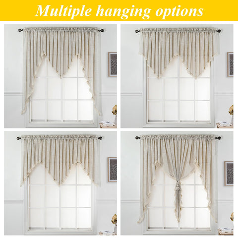 Beda Home nature 36x36 swag curtain adds texture and warmth to interiors