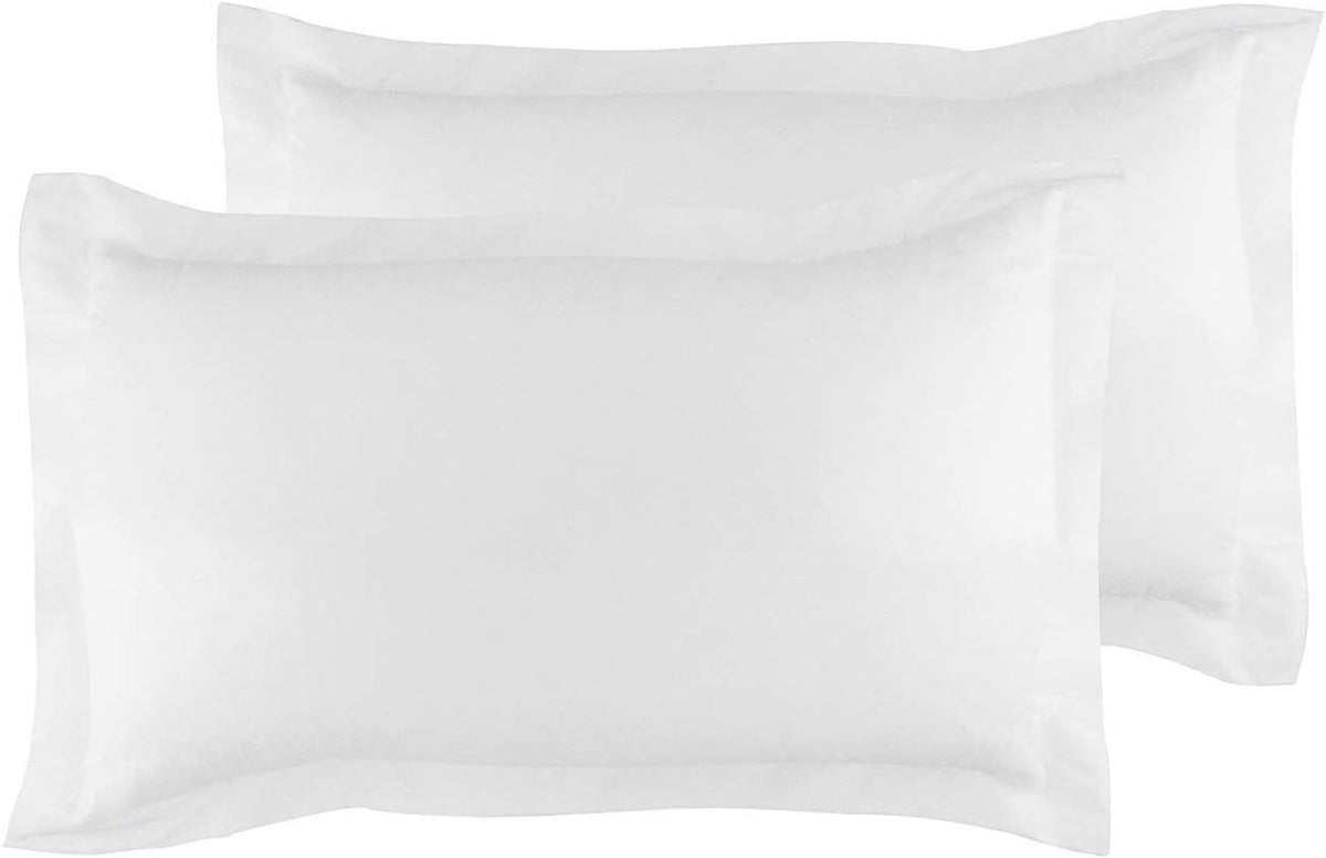 BeddingStar king pillow shams front view in white for elegant bed decor