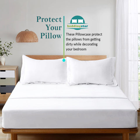 BeddingStar king pillow shams stitching detail highlighting durability