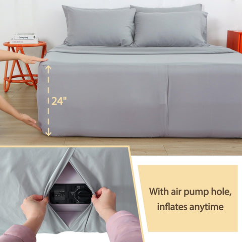 Bedecor flat sheet showing generous size for comfortable layering.