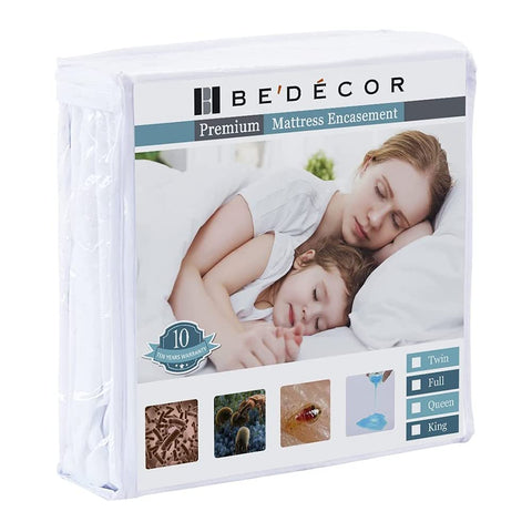 Bedecor zippered twin mattress protector with six-sided coverage for full protection