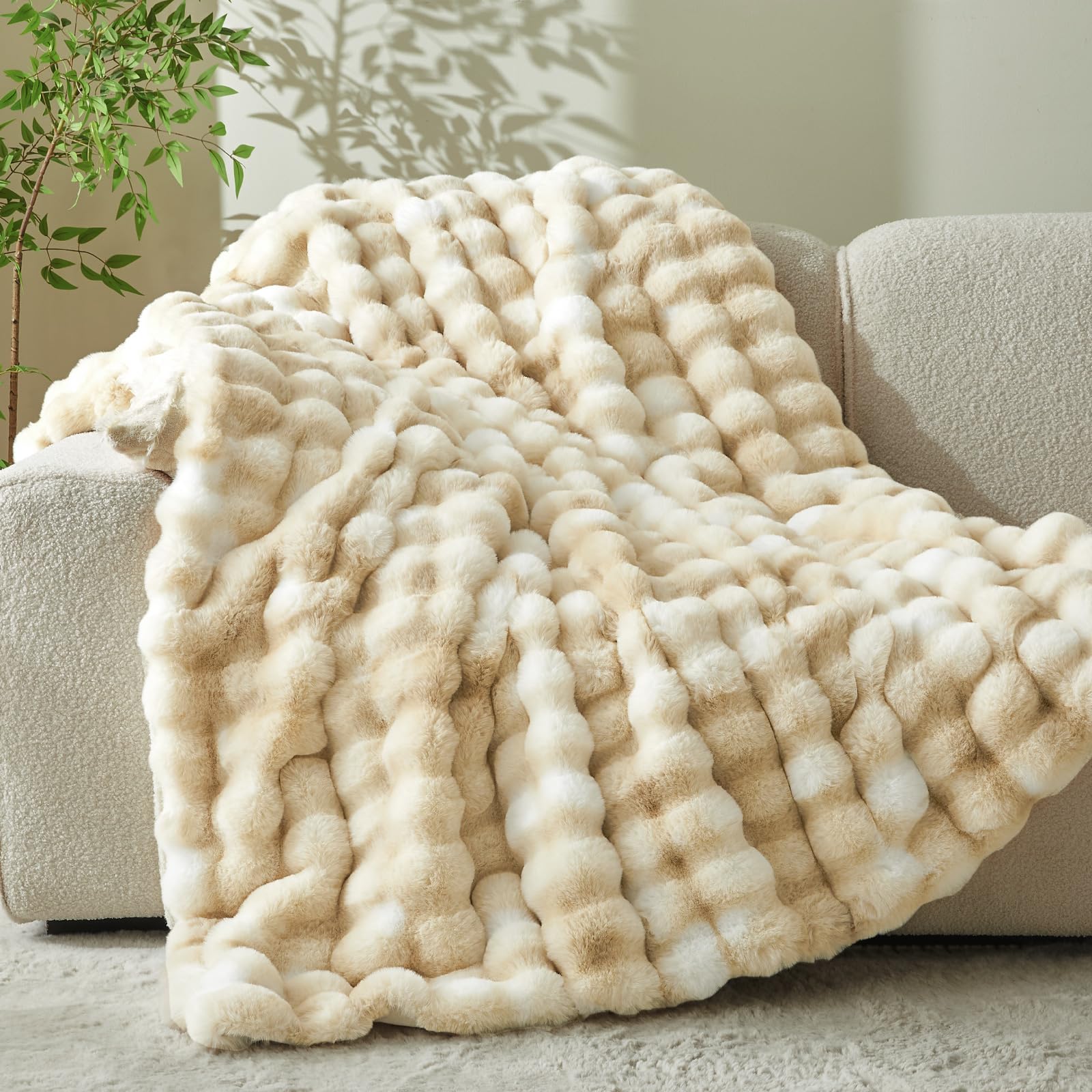 BEDELITE tie-dye khaki throw makes a thoughtful gift idea.