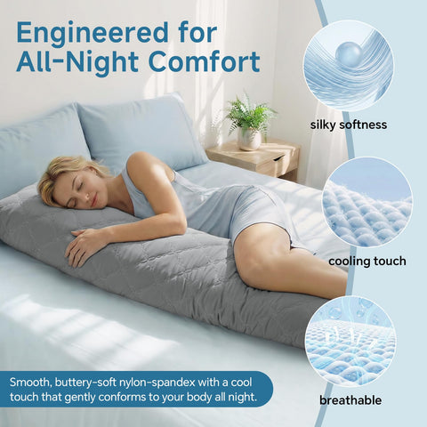 BEDELITE memory-foam-fill body pillow interior visible for plush support.