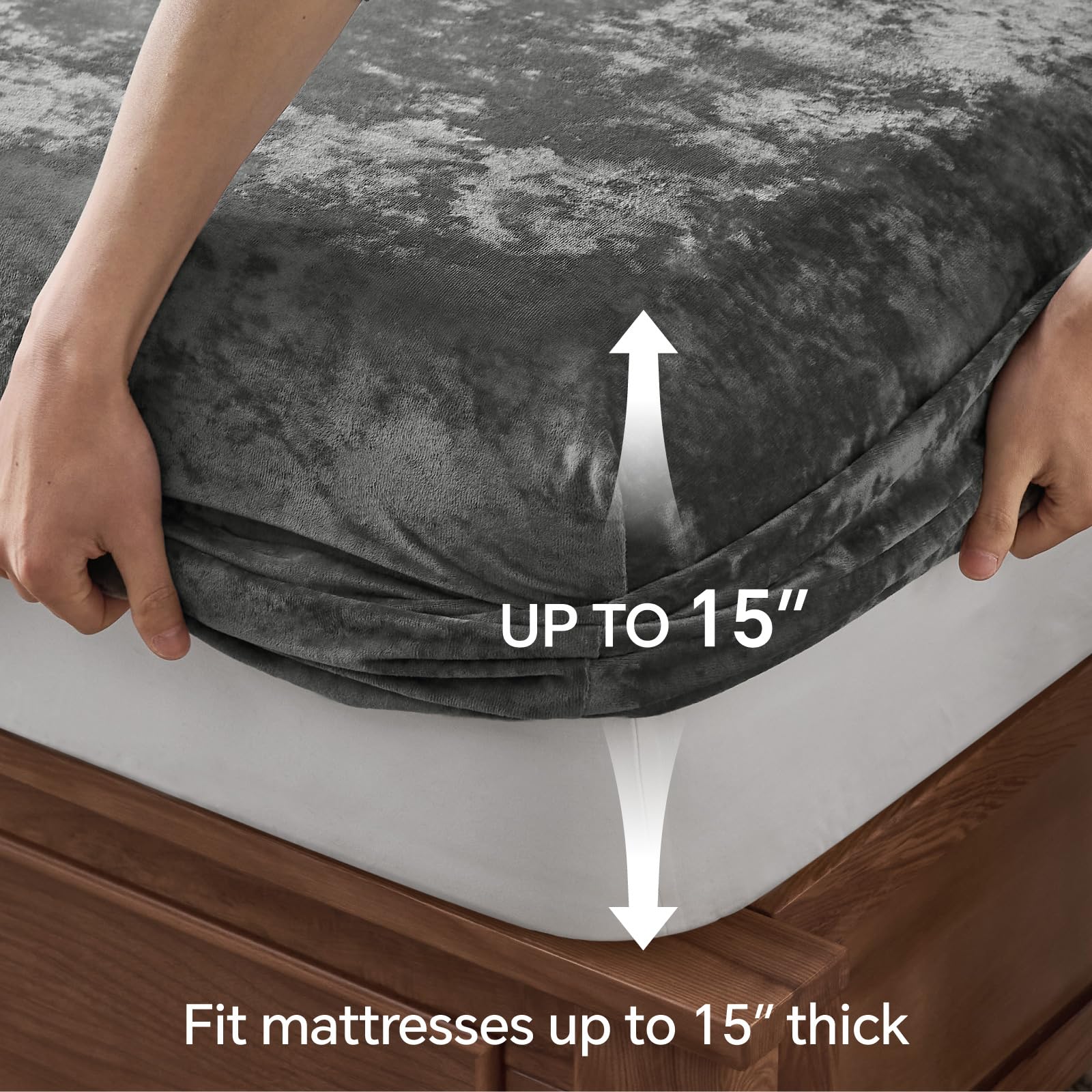 BEDELITE deep-pocket up to 15 inches demonstrates secure, wrinkle-free fit