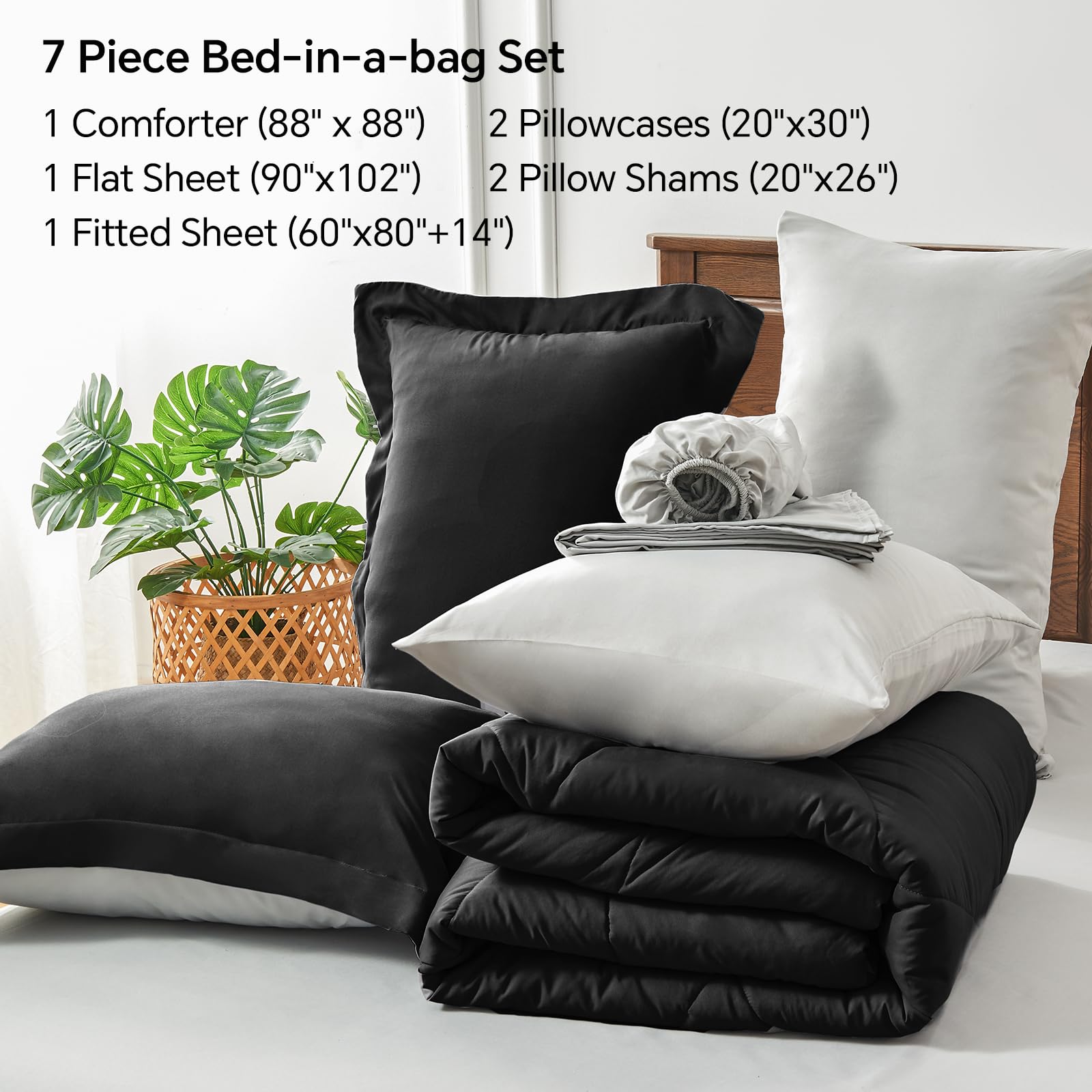 BEDELITE deep-pocket fitted sheet fits mattresses up to 14 inches.