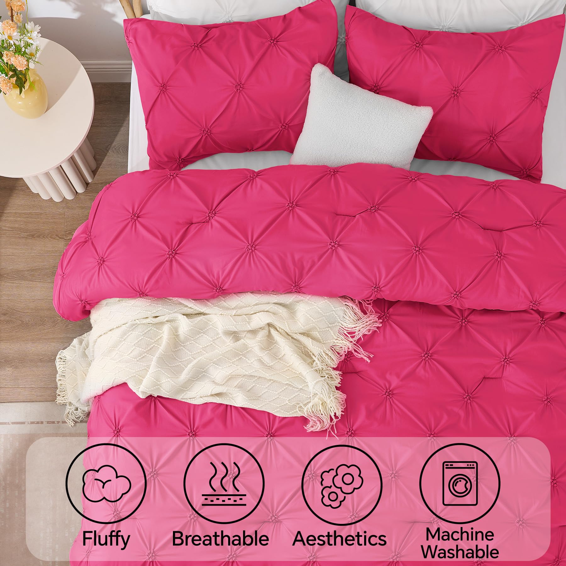 BEDELITE fade-resistant stitching maintains plush feel after washing