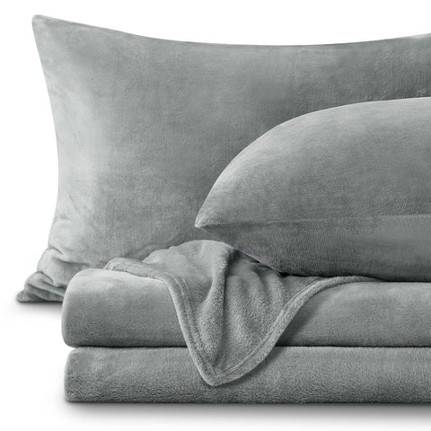 BEDELITE flannel sheets full grey with plush warmth for chilly nights