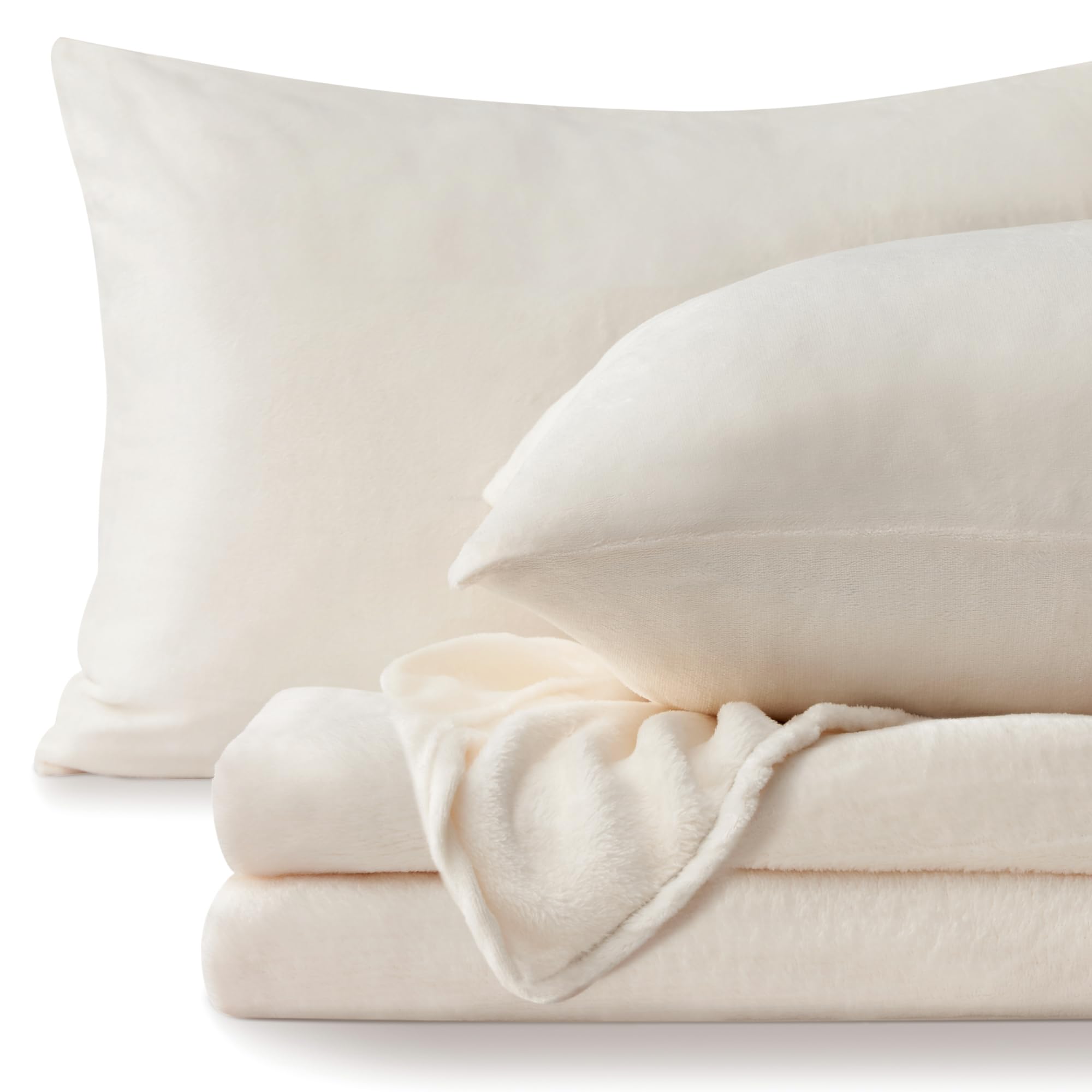 BEDELITE flannel sheets queen white on bed delivering cozy warmth and breathability