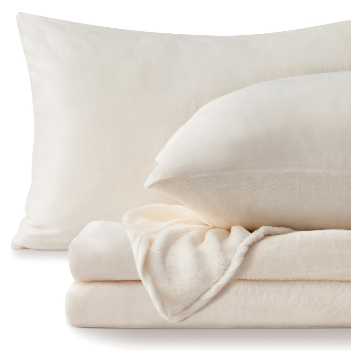 BEDELITE flannel sheets queen white on bed delivering cozy warmth and breathability