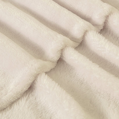 BEDELITE blanket beige color blends with any room.