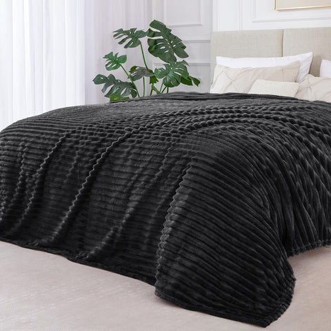 BEDELITE soft microfiber blanket showcases plush texture for cozy lounging.