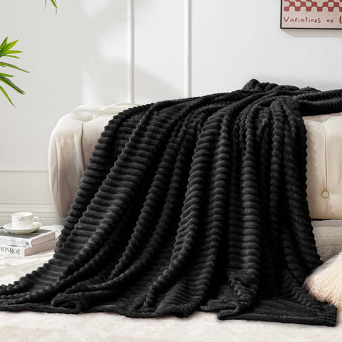 BEDELITE blanket on couch highlights decorative knit pattern elevating room decor
