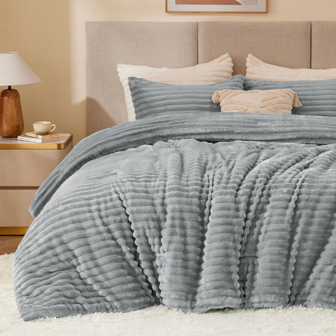 BEDELITE fleece king comforter front view shows luxurious softness for winter nights