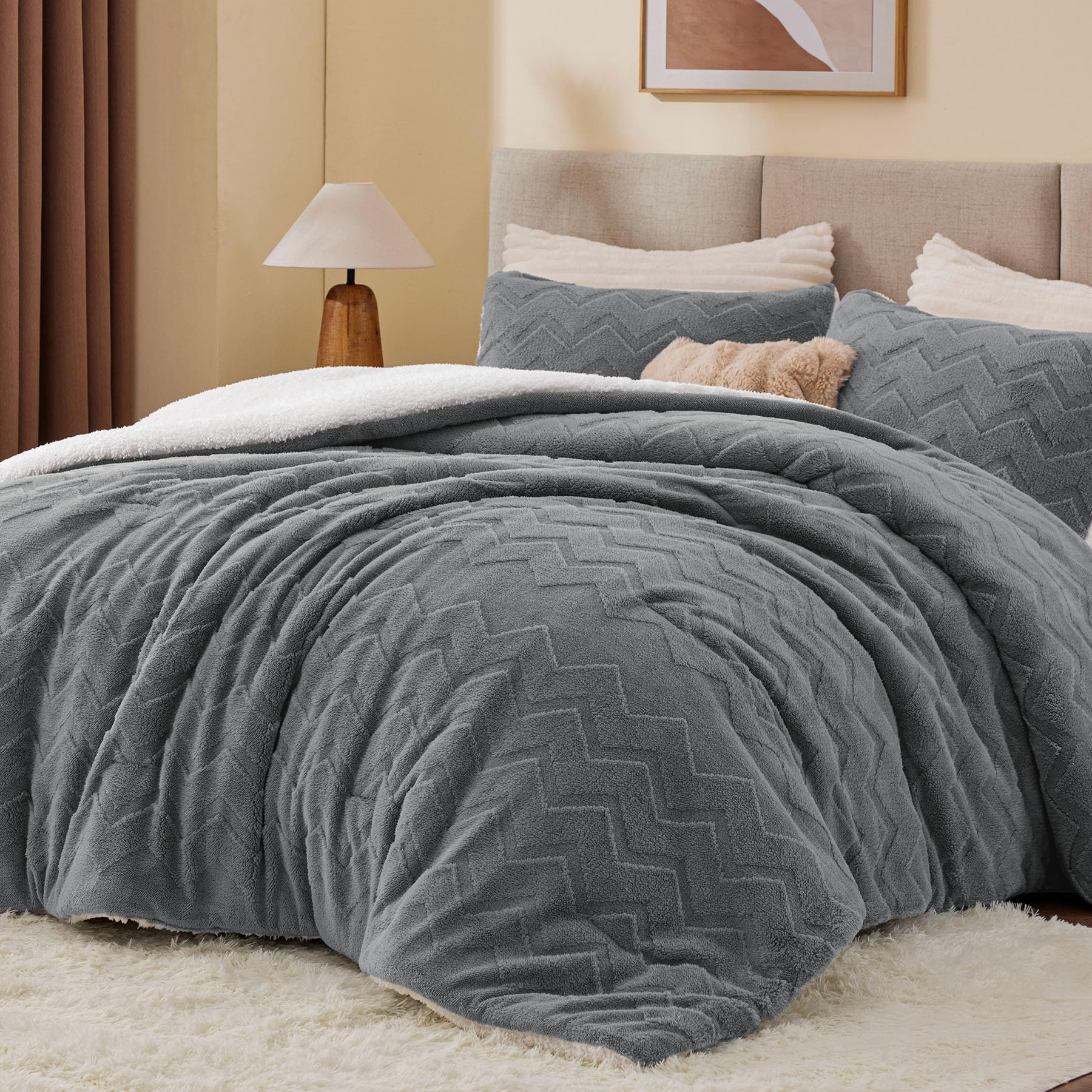 BEDELITE comforter label highlights Oeko-Tex safety and low shedding