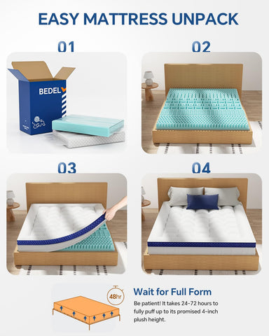 BEDELITE king-breathable-fiber-top promotes airflow and cooler sleep.