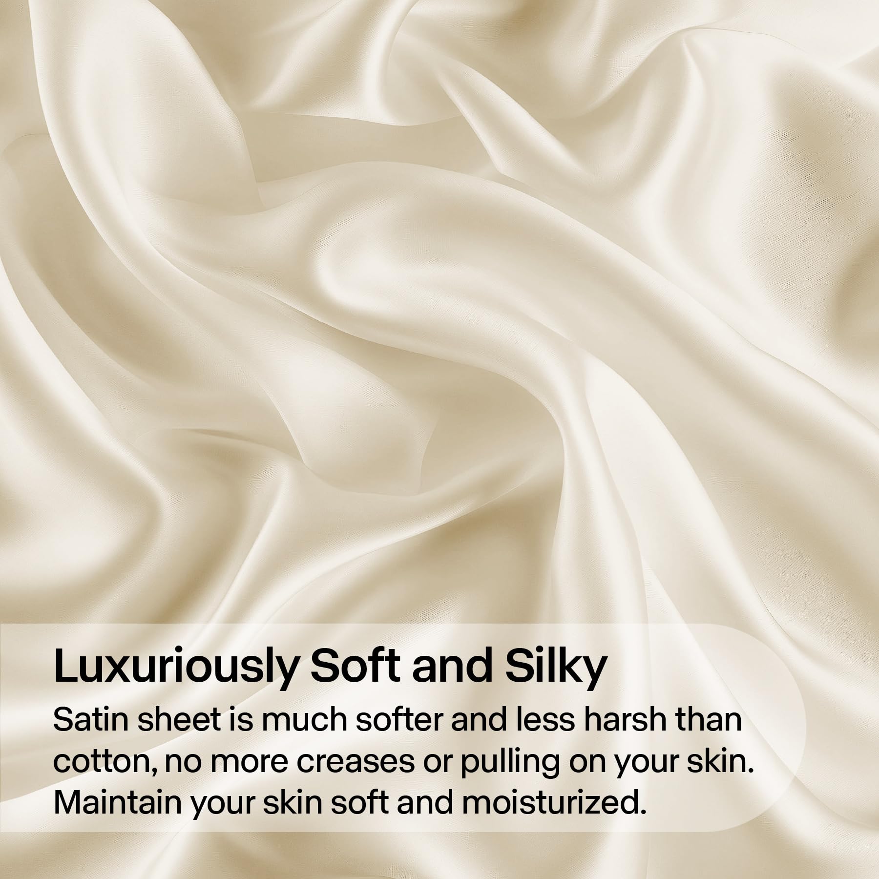BEDELITE flat sheet in premium satin adds smooth layering and wrinkle-free elegance.