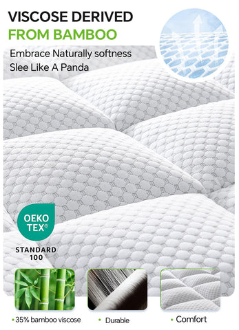 BEDELITE king topper with 3-inch shredded memory foam adds cloud-like softness