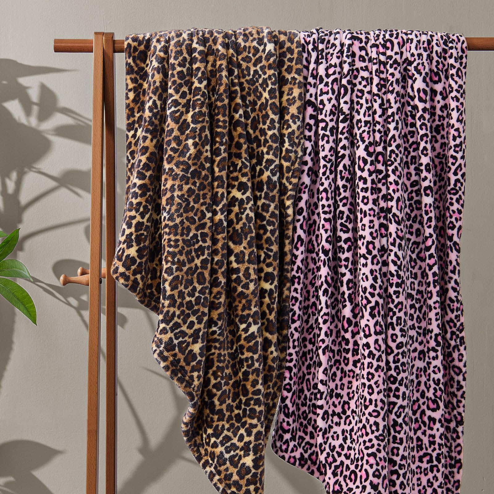 BEDELITE leopard blanket 60x80 size fits couch, bed, or chair