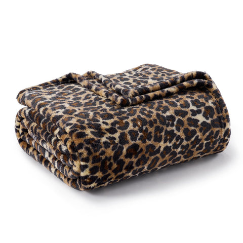 BEDELITE leopard blanket color-rich print keeps its look after washes