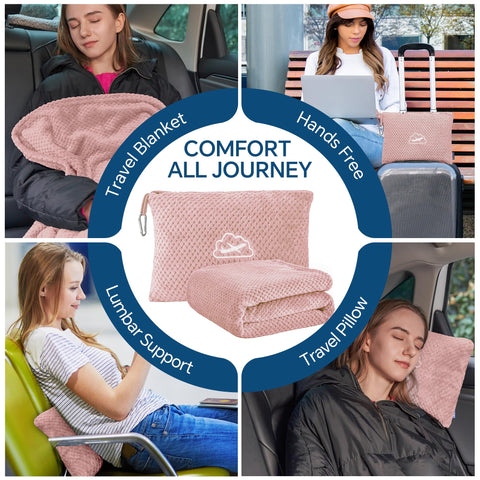 BEDELITE travel blanket-luggage-sleeve attachment ensures seamless suitcase portability