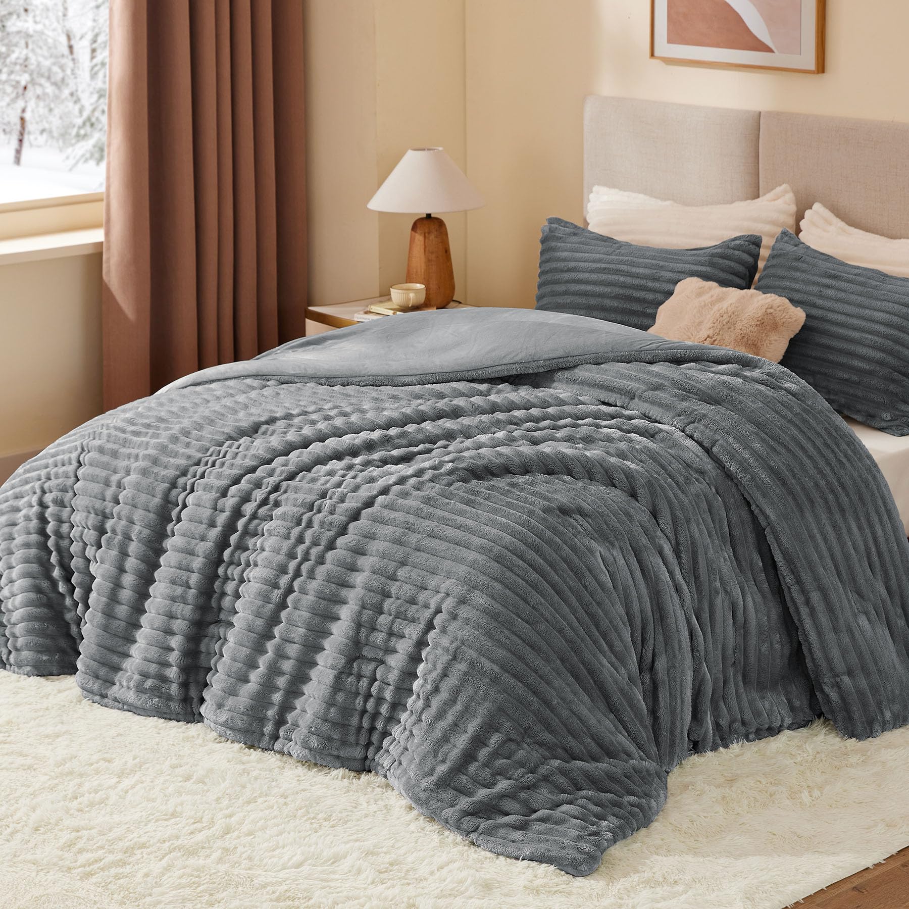 BEDELITE micro-mink front close-up shows soft, luxurious texture.