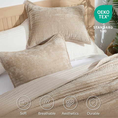 BEDELITE pillow shams complete the elegant 2-piece set for a coordinated look