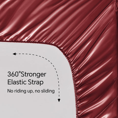 BEDELITE burgundy pillowcases 20 by 40 inches with satin finish