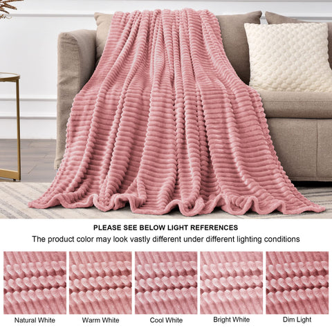 Pink BEDELITE throw enhances cozy bedroom decor