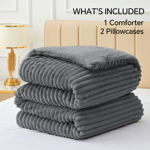 BEDELITE queen pillowcases complete the soft, cohesive look.