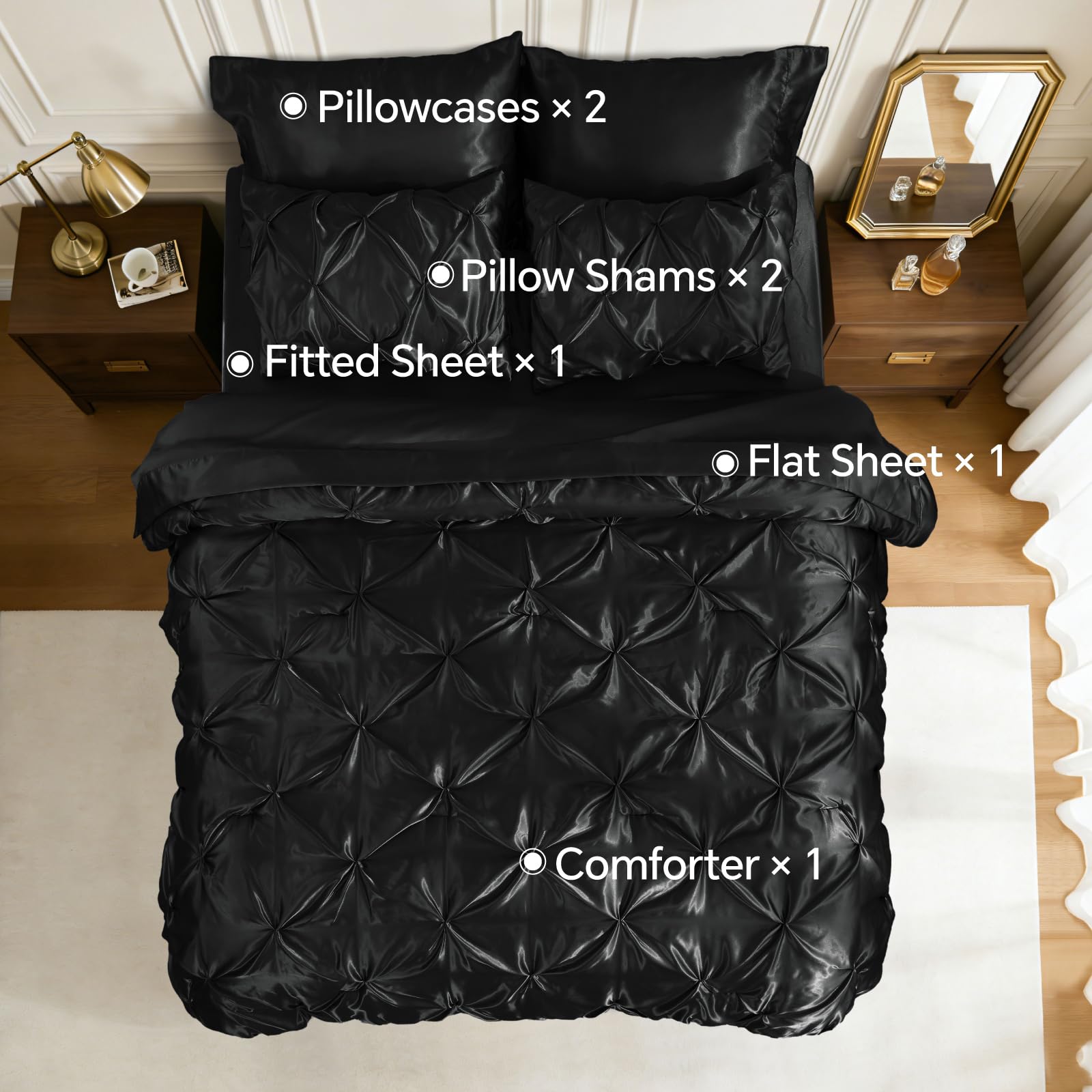 BEDELITE satin set is easy to care and machine washable