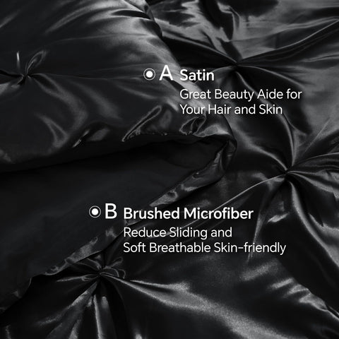 BEDELITE satin comforter set soft microfiber top for cozy sleep
