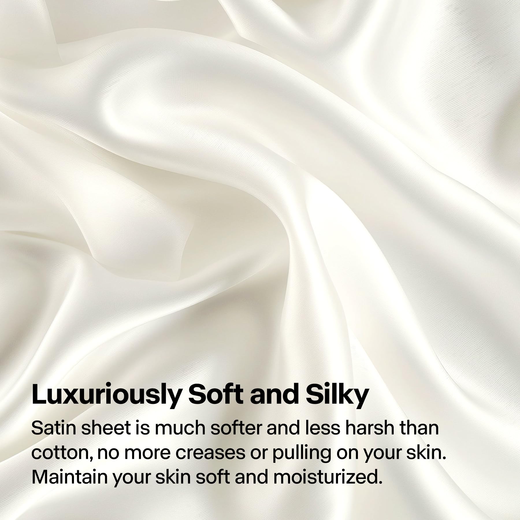 BEDELITE ivory pillowcase queen close-up highlights gentle softness for hair protection