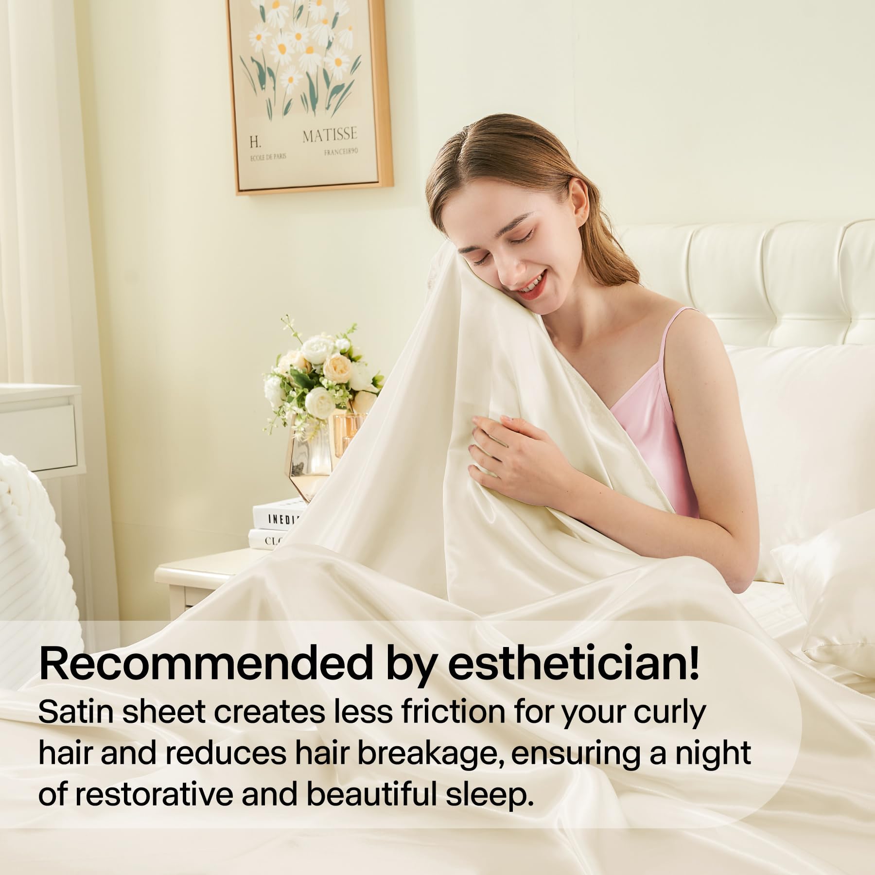 BEDELITE satin sheets deep-pocket fitted design fits mattresses up to 15 inches.