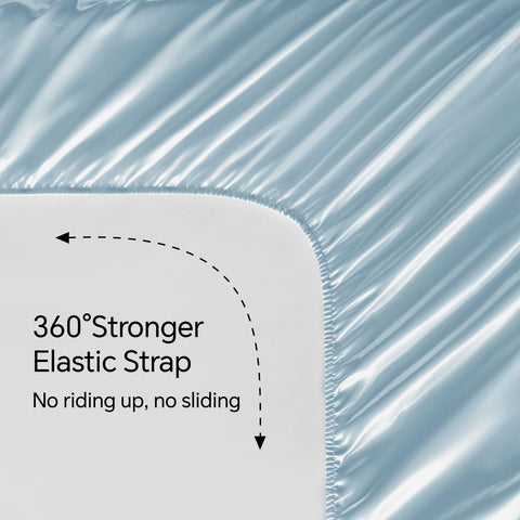 Close look at BEDELITE satin weave emphasizes durable, pilling-resistant fabric.