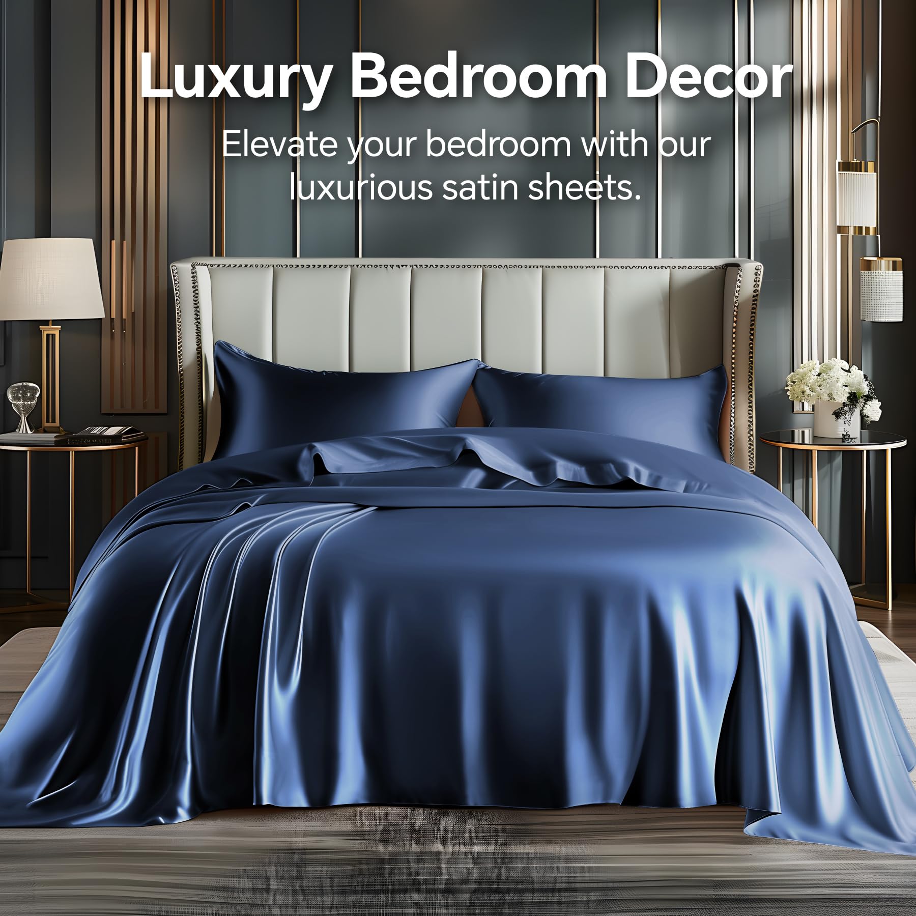 Bedelite satin sheets softness helps reduce hair friction and skin irritation