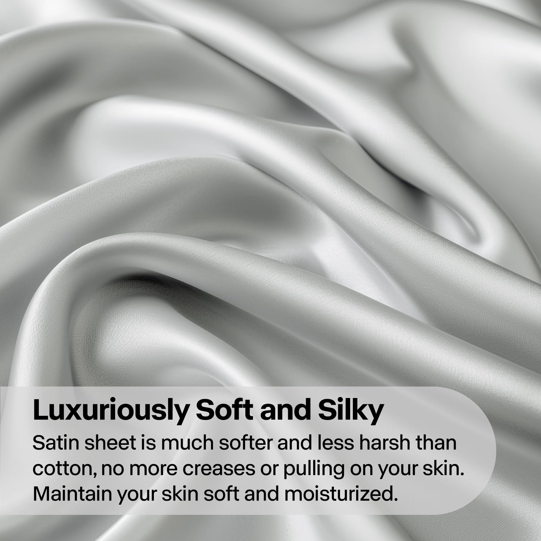 BEDELITE satin sheets queen deep-pocket fitted show secure mattress fit for thick mattresses