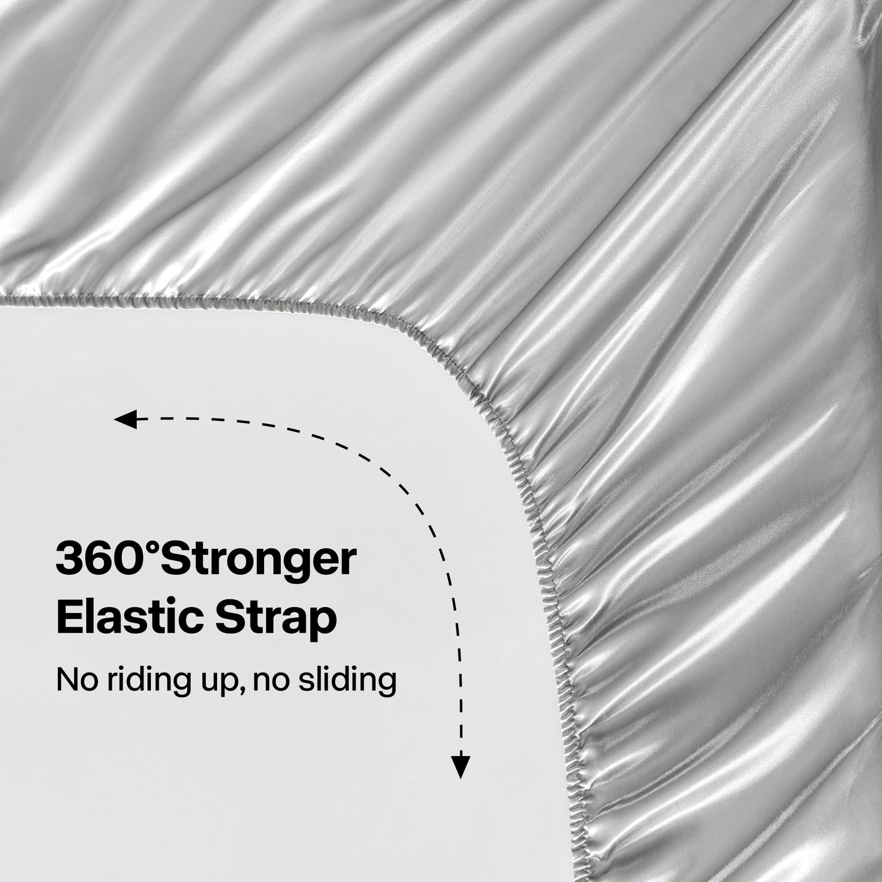 BEDELITE satin sheets queen flat sheet laid flat for generous bed coverage